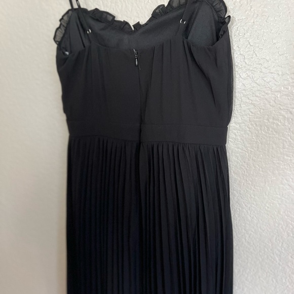 NWOT Precious Charm Black Pleated Sleeveless Maxi Dress - Picture 6 of 8